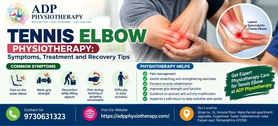 https://adpphysiotherapy.com/ ye link intro me add kro Tennis Elbow Physiotherapy | ADP